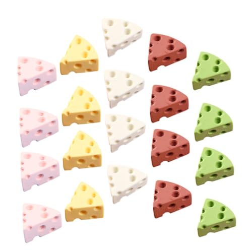 BESTonZON 25stücke Simulierter Käse Dekoratives Käse-Modell Für Wohnkultur Und Fotografie Kunstkäse-Ornament Simulationskäse-Accessoire Für Dessertfotos Und Bühnenrequisiten von BESTonZON