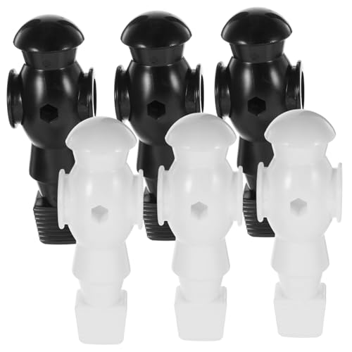 BESTonZON 26 Stück Teiliges Foosball Spielfiguren aus Robustem Kunststoff Ergonomisch Gestaltete Tischfußball Spielerpuppen in Schwarz und Weiß Langlebig Stoßfest als Ersatz für von BESTonZON