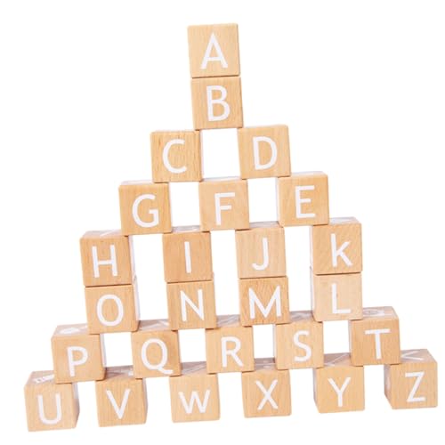BESTonZON 26 Stück Teiliges Holzspielzeug Große Buchstaben Zahlen Bauklötze Lernspielzeug für Abgerundete Ecken Robustes Alphabet Pädagogisch Frühe BESTonZON 26 Stück Teiliges Holzspielzeug Große Buchstaben Zahlen Bauklötze Lernspielzeug für Abgerundete Ecken Robustes Alphabet Pädagogisch Frühe von BESTonZON