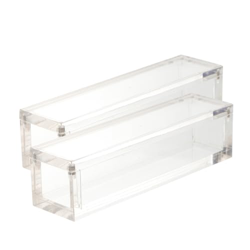 BESTonZON 2Er-Packung Aufbewahrungsbox für Würfel LED-Streifenlichter Modell Vitrine Transparente Aufbewahrungsbox schmuck aufbewahrungsbox Würfelaufbewahrung Durchsichtiges Würfeletui Acryl von BESTonZON