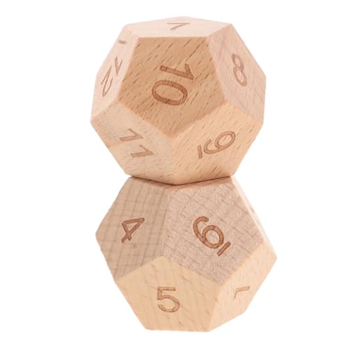 BESTonZON Mathe-Manipulative 12-seitige Holzwürfel Kinder Mathe-Spiele Kognitive Fähigkeiten Spielzeug von BESTonZON