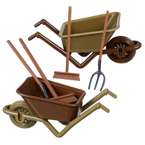 BESTonZON 2Sätze Miniatur Landwirtschaftswerkzeuge von Puppenzubehör mit Schubkarre Zubehör Dekoratives Miniaturmodell für DIY Minihäuser Teilig Zufällige Farben BESTonZON 2Sätze Miniatur Landwirtschaftswerkzeuge von Puppenzubehör mit Schubkarre Zubehör Dekoratives Miniaturmodell für DIY Minihäuser Teilig Zufällige Farben von BESTonZON
