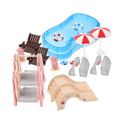 BESTonZON 2Sätze Miniaturmöbelset für Puppenhaus Komplettes Schwimm und Freizeitpark Zubehörset Tragbar und Vielseitig für Kreative Spielmöglichkeiten und Kompatibel mit Verschiedenen BESTonZON 2Sätze Miniaturmöbelset für Puppenhaus Komplettes Schwimm und Freizeitpark Zubehörset Tragbar und Vielseitig für Kreative Spielmöglichkeiten und Kompatibel mit Verschiedenen von BESTonZON