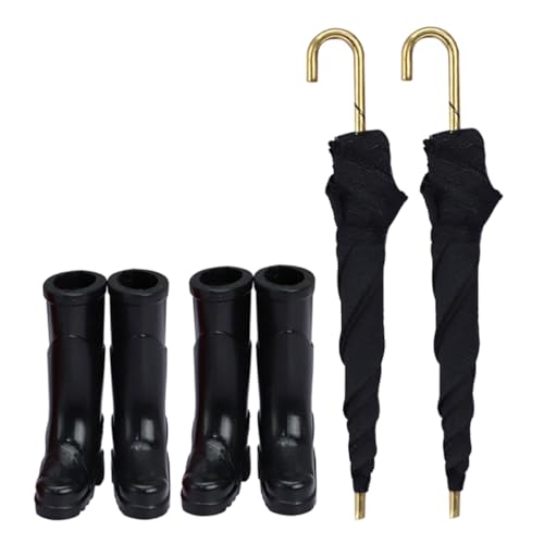 BESTonZON 2Sätze Regenstiefel und Regenschirm für Kreatives und Fantasievolle Dekoration im Puppenhaus Langlebig und Leicht BESTonZON 2Sätze Regenstiefel und Regenschirm für Kreatives und Fantasievolle Dekoration im Puppenhaus Langlebig und Leicht von BESTonZON