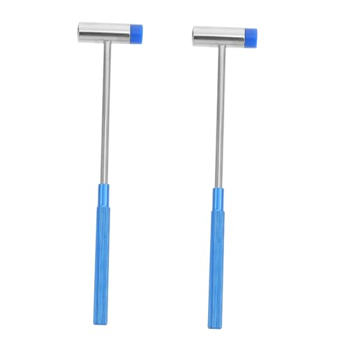 BESTonZON 2St Bausteinhammer Werkzeug für kinderwerkzeug Hammer Kleiner Hammer Blöcke Bauhammer praktischer Blockmontagehammer Hämmer mit Enden Gummi Blue von BESTonZON