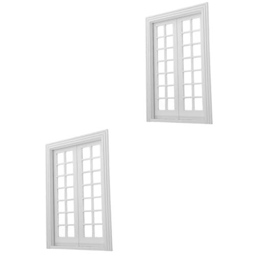 BESTonZON 2St DIY Mini Türen und Fenster Miniaturen Fee Türverzierung puppenhauszubehör Spielzeug Tür Modelle Möbel Holztüren zum Selbermachen kleine Puppenhaustür hölzerne Tür Puppentür von BESTonZON
