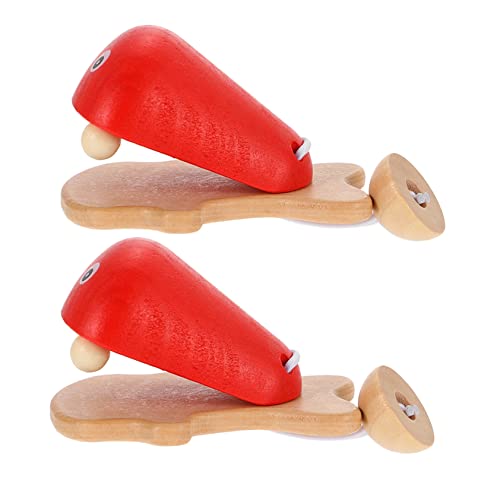 BESTonZON 2St Fischkastagnetten Mini- für Mädchen für kinderinstrumente Instrument Haushalt Kastagnette interessantes Kastagnettenspielzeug Holz rot BESTonZON 2St Fischkastagnetten Mini- für Mädchen für kinderinstrumente Instrument Haushalt Kastagnette interessantes Kastagnettenspielzeug Holz rot von BESTonZON