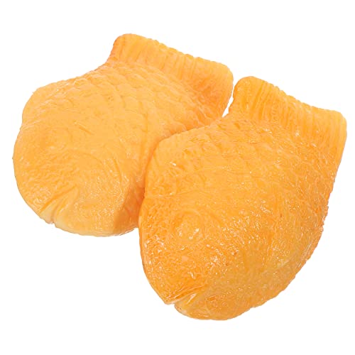 BESTonZON 2St Gefälschter Taiyaki kinderspielzeug für kinderknallzeug spielsachen Spielnahrung für die Kinderküche Essen Harz Orange von BESTonZON