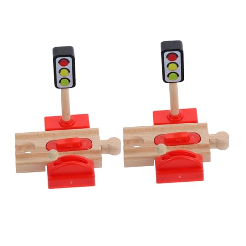 BESTonZON Eisenbahnschienenspielzeug Für Kinder Eisenbahnschienenverbinder Aus Holz Zubehör Für Holzeisenbahn-tischsets BESTonZON Eisenbahnschienenspielzeug Für Kinder Eisenbahnschienenverbinder Aus Holz Zubehör Für Holzeisenbahn-tischsets von BESTonZON
