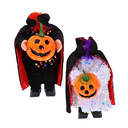 BESTonZON 2St Gnom-Puppe Halloween Figuren Halloween-Figuren Halloweenkostüm Halloween- Zwerge Weihnachts deko weihnachtsdeko Outdoor Cartoon-Halloween-GNOME-Puppen Wichtel- Stoff von BESTonZON