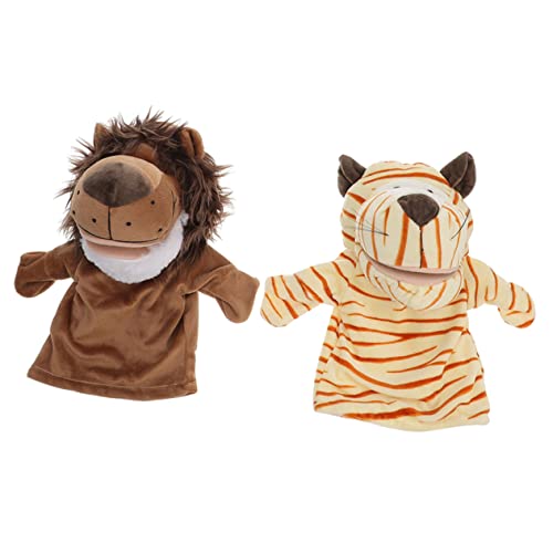 BESTonZON 2St Handpuppe Kleinkinder Aktivitäten für Fingerpuppe Puppen The Animals zoigltod Interaktionsspielzeug Toy realistisches Tierspielzeug Cartoon-Tiere-Marionette Stoff von BESTonZON