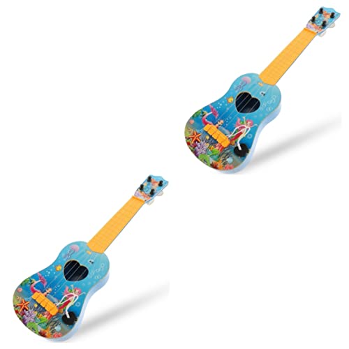 BESTonZON 2St Kinder Gitarre Mädchenspielzeug Minispielzeug für Kinder Kinderspielzeug kinderinstrumente Meerjungfrauenspielzeug Mini-Spielzeug Musikspielzeug für Kinder Kleinkind Gitarre von BESTonZON