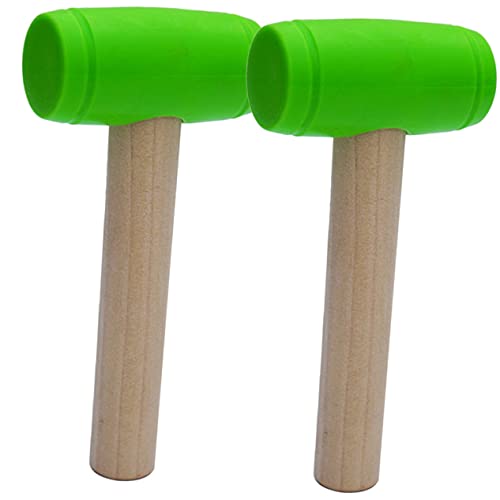 BESTonZON Hammer-Spielzeug-Set 2-teilig Für Kinder Gefälschte Schlägel Simulation Von Holzhämmern Kompakt Und Leicht Für Spielerisches Lernen von BESTonZON