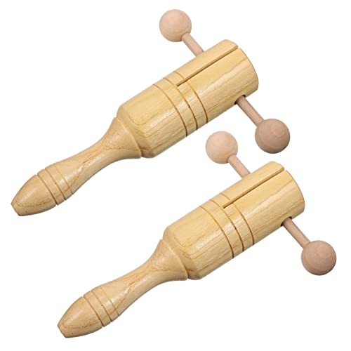 BESTonZON 2St Orff-Glockenspiel Holz handrassel Musikspielzeug für Kleinkinder kinderinstrumente Kinder musikinstrumente Spielzeuge Spielset aus Holz Handrasseln aus Holz Schlaginstrument von BESTonZON