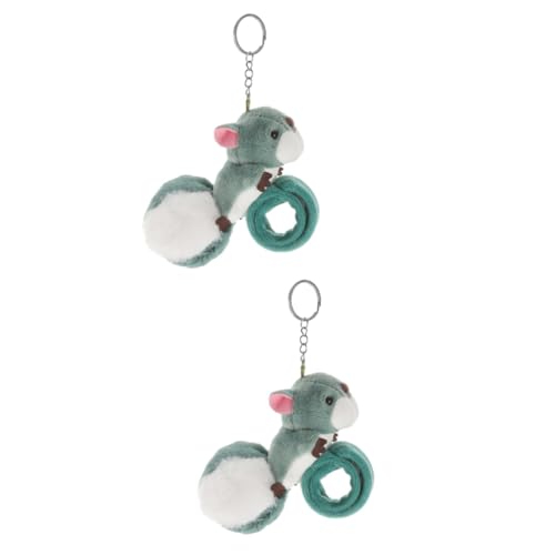 BESTonZON 2St Pop-Kreis-Armband Kinderspielzeug armbänder für kinder Eichhörnchen Schlagbänder Plüsch-Schlüsselanhänger paar Spielzeuge Geschenke Schlüsselanhänger mit ausgestopften Tieren von BESTonZON