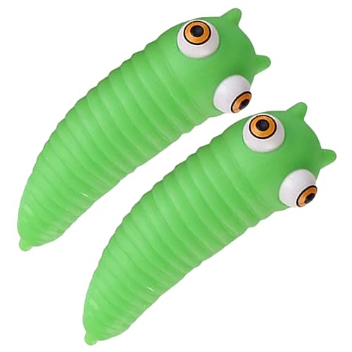 BESTonZON 2St Prise Musik interaktives kinderspielzeug Langlebiges haushaltsspielzeug Funny Toys kleines Stressspielzeug Kleinkindspielzeug sensorische Raupe PVC Green BESTonZON 2St Prise Musik interaktives kinderspielzeug Langlebiges haushaltsspielzeug Funny Toys kleines Stressspielzeug Kleinkindspielzeug sensorische Raupe PVC Green von BESTonZON