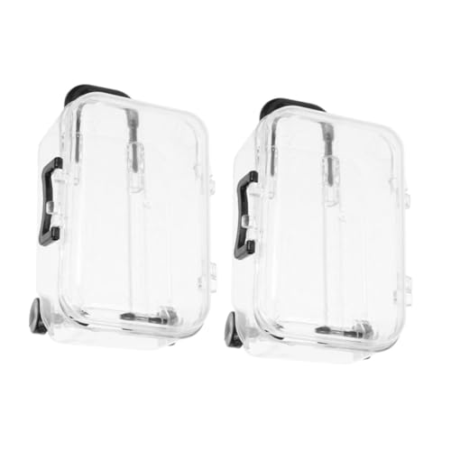 BESTonZON Realistischer Mini-Koffer Für Puppenhäuser 2 Stück Mini-Koffer Geschenkboxen Baby- -Set Schwarz Transparenz von BESTonZON