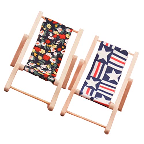 BESTonZON 2St Puppenhaus Strandkorb Mini-Loungesessel für Geburtstagsgeschenke beachchair Strand stühle Simulation Strandkorbmodell Mini-Liegestuhl Puppenhausmöbel Stoff BESTonZON 2St Puppenhaus Strandkorb Mini-Loungesessel für Geburtstagsgeschenke beachchair Strand stühle Simulation Strandkorbmodell Mini-Liegestuhl Puppenhausmöbel Stoff von BESTonZON