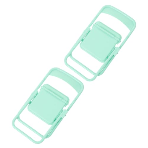 BESTonZON 2St Puppenstubenstuhl Puppenhausmöbel Babypuppenbett Bausatz Mini-Klappstuhl Zubehör für Miniaturszenen plastiktisch plastikenten dekoring Mini Möbel Zubehör für Puppenhäuser Green von BESTonZON