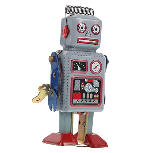 BESTonZON 2St Roboterwicklung tragbarer Hochstuhl Spielzeugroboter aufziehen kinderroboter Spielzeug slico Weihnachtsdekorationen Spielzeug für Kleinkinder Farbiger Blechroboter Schreibtisch von BESTonZON