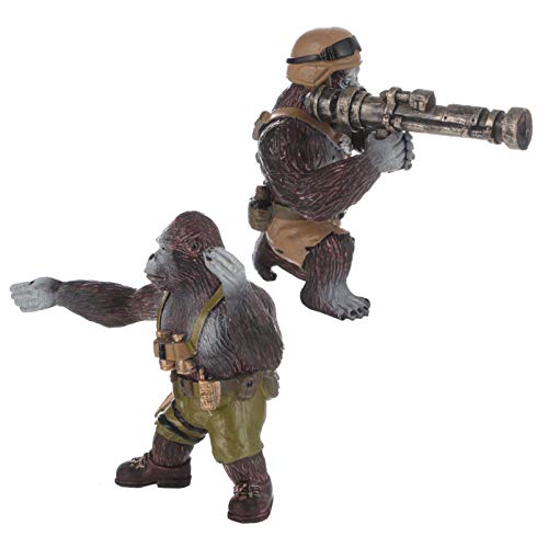 BESTonZON 2St Schimpansen-Modell bastelset basteln für kinderzimmerdeko Detailgetreue Tierfiguren kindergeburtstags mitgebsel Tiermodell Kind Tierfigur Plastik Brown von BESTonZON