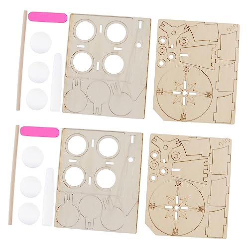BESTonZON 2St Wetterfahnenmodell Fun Toy entwicklung Toy Kid's Toy Sense of Accomplishment Toy Toys for spielsachen Funny Toys kindliche entwicklung hölzern von BESTonZON