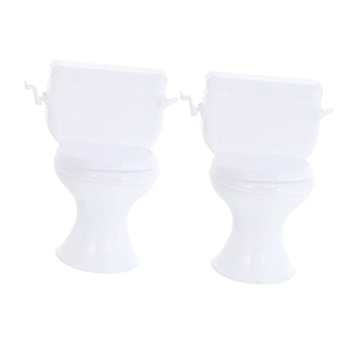 BESTonZON Mini-bastelarbeiten Für Kinder – 2-teiliges Badezimmermodell Mini-schmuck Lebensechtes Spielzeug-Set von BESTonZON