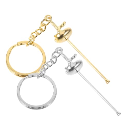 BESTonZON 2Stücke Dekorativer Schlüsselanhänger Metall Fechten Tragbar Verschleißfest für Taschen Schlüssel Zubehör BESTonZON 2Stücke Dekorativer Schlüsselanhänger Metall Fechten Tragbar Verschleißfest für Taschen Schlüssel Zubehör von BESTonZON