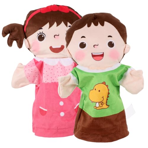 BESTonZON 2Stücke Handpuppen für Kreative Handspielzeuge Interaktion Lebensechte Figuren für Rollenspiele und Geschichten für Partys und von BESTonZON