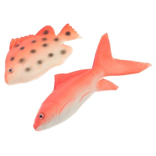 BESTonZON 2Stücke Künstliche Fische Modell Set Lebensechte Simulierte Meerestiere Für Unterricht Dekoration Und Fotografie Hochwertige PU Fischfiguren Für Lernspiele von BESTonZON