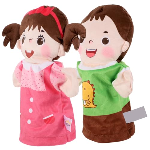 BESTonZON 2Stücke Realistische Handpuppen Dekoratives Handspielzeug für Interaktive Familienfiguren Kreativität und Fantasie für Rollenspiele und DIY Projekte von BESTonZON