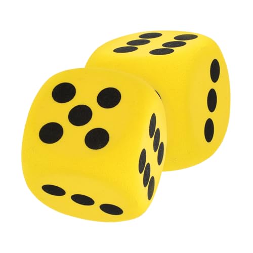 BESTonZON 2pcs Große Würfel Requisiten Würfel Riesenwürfelschaum Große Schaumstoffwürfel Riesige Schaumstoffwürfel Lustige Würfel Schaumstoffwürfel Für Das Klassenzimmer Yellow Eva von BESTonZON