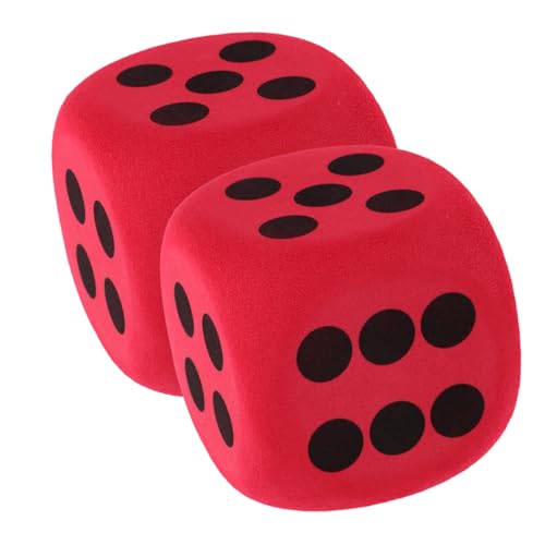 BESTonZON 2pcs Große Würfel Riesenwürfelschaum Schaumwürfel Große Schaumstoffwürfel Lustige Würfel Schaumstoffwürfel Für Das Klassenzimmer Riesige Würfel Riesige Schaumstoffwürfel Rot Eva von BESTonZON