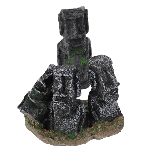 BESTonZON 2pcs Harz Moai Miniatur Osterinsel Moai Statue Für Bonsai Kleine Moai Figur Mini Harz Figuren Für Fischtankblütenknopf BESTonZON 2pcs Harz Moai Miniatur Osterinsel Moai Statue Für Bonsai Kleine Moai Figur Mini Harz Figuren Für Fischtankblütenknopf von BESTonZON