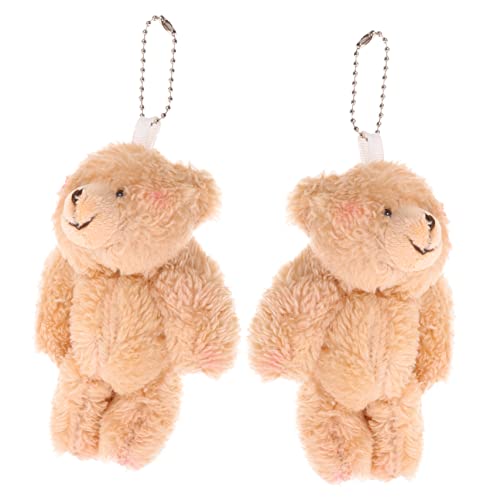 BESTonZON Niedlicher Schlüsselanhänger Bärenpuppe Plüsch Zum Aufhängen Schlüsselanhänger Dekoratives Stofftier Für Jungen Und Mädchen Erwachsene von BESTonZON