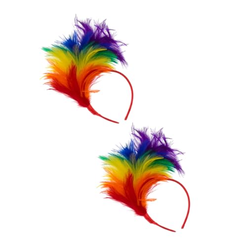 BESTonZON 2st Feder Stirnband Maskerade Kostüm Halloween-federkopfschmuck Stirnbänder Für Damen Stolz Stirnband Party Geburtstagsdekorationen Neon-outfits Für Frauen Tiaras Metall BESTonZON 2st Feder Stirnband Maskerade Kostüm Halloween-federkopfschmuck Stirnbänder Für Damen Stolz Stirnband Party Geburtstagsdekorationen Neon-outfits Für Frauen Tiaras Metall von BESTonZON
