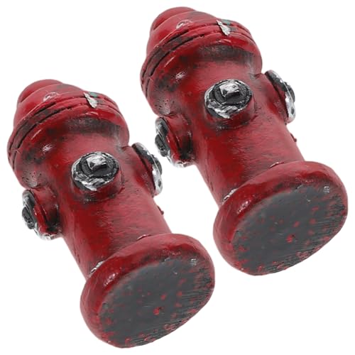 BESTonZON 2st Feuerlöscher-Modell Bastelset Dekoration Miniatur-feuerhydrant Für Puppenhaus Hydranten Puppenhaus-landschaftsdekor Miniatur-feuerhydranten-Ornament Harz von BESTonZON