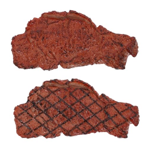 BESTonZON 2st Food-Modell Mini-Essen Künstlich Fake-Steak-Requisite Lebensmittelmodell Aus Kunststoff Gefälschtes Essen Gefälschte Lebensmittel Realistisch Plastik Brown BESTonZON 2st Food-Modell Mini-Essen Künstlich Fake-Steak-Requisite Lebensmittelmodell Aus Kunststoff Gefälschtes Essen Gefälschte Lebensmittel Realistisch Plastik Brown von BESTonZON