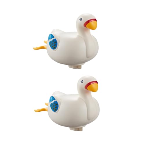 BESTonZON 2st Für Spritzbäder Schwimmbad Wasser Kind Kaninchen Wanne Cartoon- -badespielzeug Badespielzeug Fürs Badezimmer Gänse-badespielzeug Zum Aufziehen Weiß Abs von BESTonZON