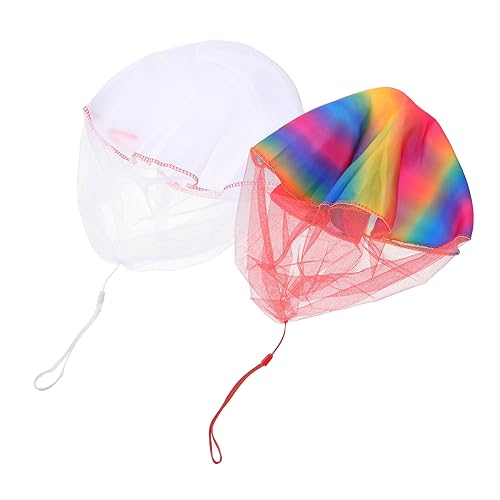 BESTonZON 2st Handwurf-Fallschirm Fallschirmmänner Werfendes Spielzeug Kabelloses Spielzeug Airdrop-fallschirmjäger-Spielzeug Fluggeschicklichkeitsspielzeug Fallschirmfiguren PVC von BESTonZON