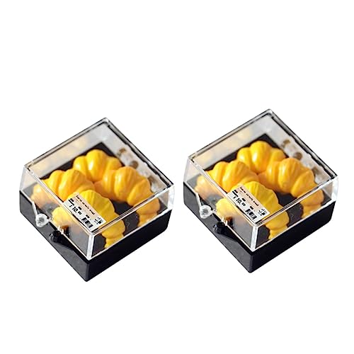 BESTonZON Mini-lebensmittelzubehör – Ananas-Croissant-Modelle Aus Harz für & Fotografie-Requisiten von BESTonZON
