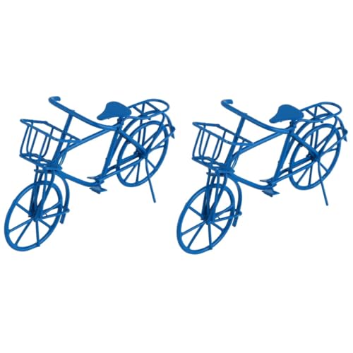 BESTonZON 2St Mini-Fahrrad Fingerbike-Modell Vintage Halloween-Dekorationen Geschenke für Kinder kindergeschenke Blaue Modelle Spielzeuge Minibike selber Bauen Fingerspielzeug Puzzle Zubehör von BESTonZON