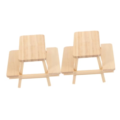 BESTonZON 2st Mini-Tisch Und Stuhl Aus Einem Stück Puppenhaus-Miniatur-couchtisch Aus Eisen Miniaturtisch Und Stühle Mini-picknicktisch Puppenbank Puppenhaus-couchtisch Puppenmöbel Holz BESTonZON 2st Mini-Tisch Und Stuhl Aus Einem Stück Puppenhaus-Miniatur-couchtisch Aus Eisen Miniaturtisch Und Stühle Mini-picknicktisch Puppenbank Puppenhaus-couchtisch Puppenmöbel Holz von BESTonZON