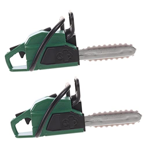 BESTonZON 2st Mini-kettensäge Zappeln Miniatur Auto Simulierte Kettensägenstütze Kleines Gartengerät Mini-hausgartenstütze Kleine Kettensäge Mini-gartengerät PVC Green von BESTonZON