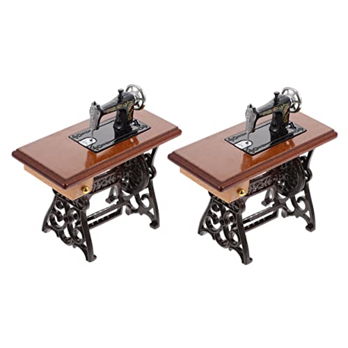 BESTonZON 2st Mini-nähmaschine Miniaturmöbel Mikro Hefter Nähen Klein Retro -wohnkultur Winzig Bausatz Miniatur-zubehör Miniatur-nähmaschine Holz BESTonZON 2st Mini-nähmaschine Miniaturmöbel Mikro Hefter Nähen Klein Retro -wohnkultur Winzig Bausatz Miniatur-zubehör Miniatur-nähmaschine Holz von BESTonZON