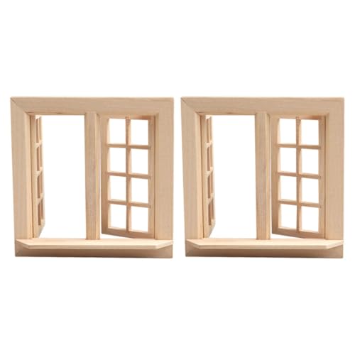 BESTonZON 2 Stücke Miniatur Puppenhaus Maßstab 1:12 Holz Rahmen Modelle Für Miniatur von BESTonZON