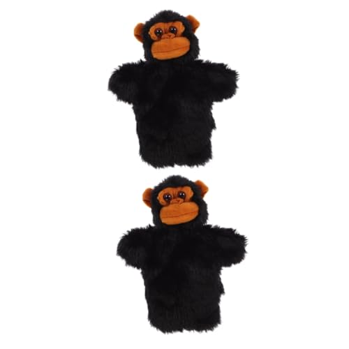 BESTonZON 2st Orang-utan-tierhandpuppe Handpuppe Spielzeug Geschichtenerzählende Handpuppen Tierische Handpuppe Handpuppen Für Babys Von 6-18 Monaten Plüsch Bilderbuch Karikatur Kind von BESTonZON