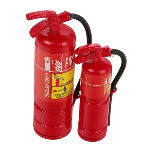 BESTonZON Puppenhaus-Modell-szenenzubehör 2er-Pack Mini-Spielzeug-feuerlöscher Miniatur-feuerlöschermodelle Im Maßstab 1/12 von BESTonZON