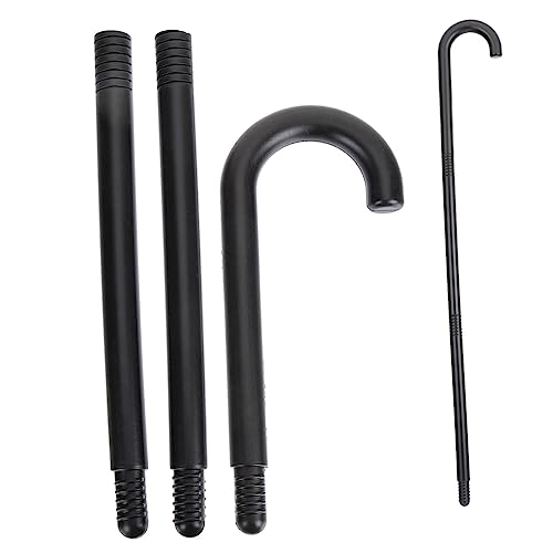BESTonZON 2st Schwarzer Plastikstab Weihnachts-fotoautomaten-Requisiten Weihnachtsbaumgirlande Randbereich Party Aufkleber Schleife Zubehör Engagement Christbaumschmuck Verkaufsstand Black von BESTonZON