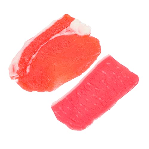 BESTonZON 2st Schweinefleisch-Modell Küchenfleischspielzeug Künstliches Lebensechtes Fleisch Simulationsfleisch Essen Fleisch Künstliches Gefälschtes Lebensmittelmodell Rot PVC BESTonZON 2st Schweinefleisch-Modell Küchenfleischspielzeug Künstliches Lebensechtes Fleisch Simulationsfleisch Essen Fleisch Künstliches Gefälschtes Lebensmittelmodell Rot PVC von BESTonZON